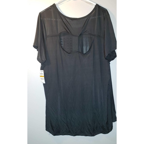 NWT - Material Girl Active Top - Screenprinted LOVE - back cutouts - Size 3X - Picture 3 of 8